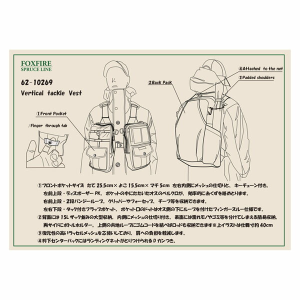 楽天市場】フォックスファイヤー Foxfire フィッシングベスト SPRUCE
