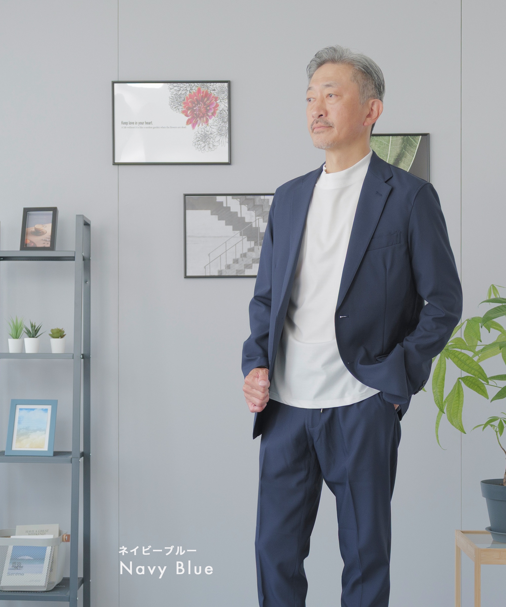 楽天市場】セットアップ メンズ スーツ テーラード ストレッチスーツ