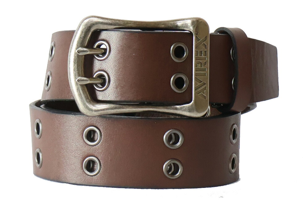 楽天市場】AVIREX アヴィレックス ダブルピン レザーベルト ロゴピン