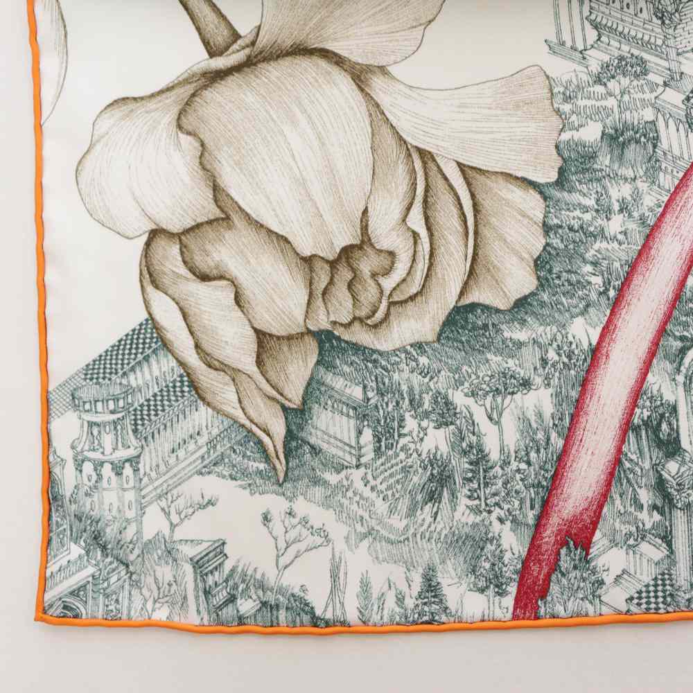 楽天市場】未使用・エルメス 19SS・カレ90・A l Ombre des Pivoines