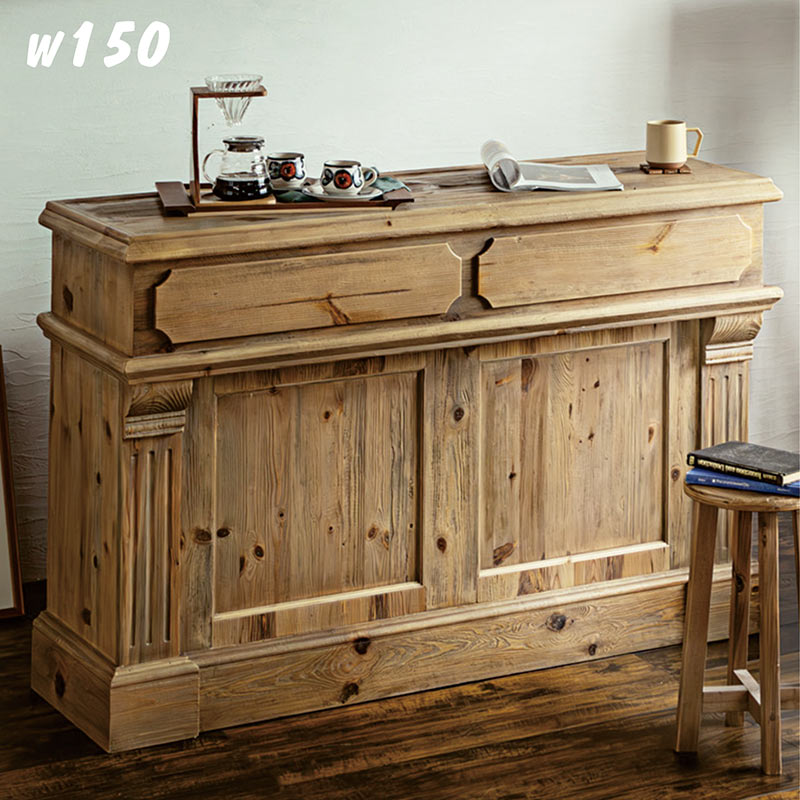楽天市場】キッチンカウンター テーブル 幅150cm アンティーク