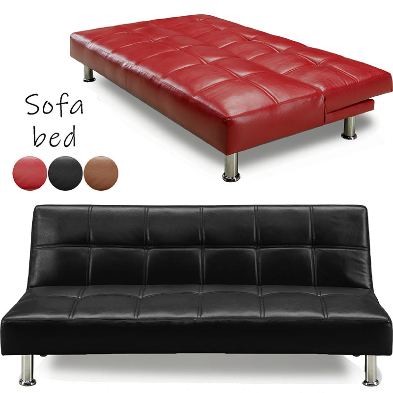 楽天市場】ソファーベッド 3人掛け 折りたたみ シングル 合成レザー