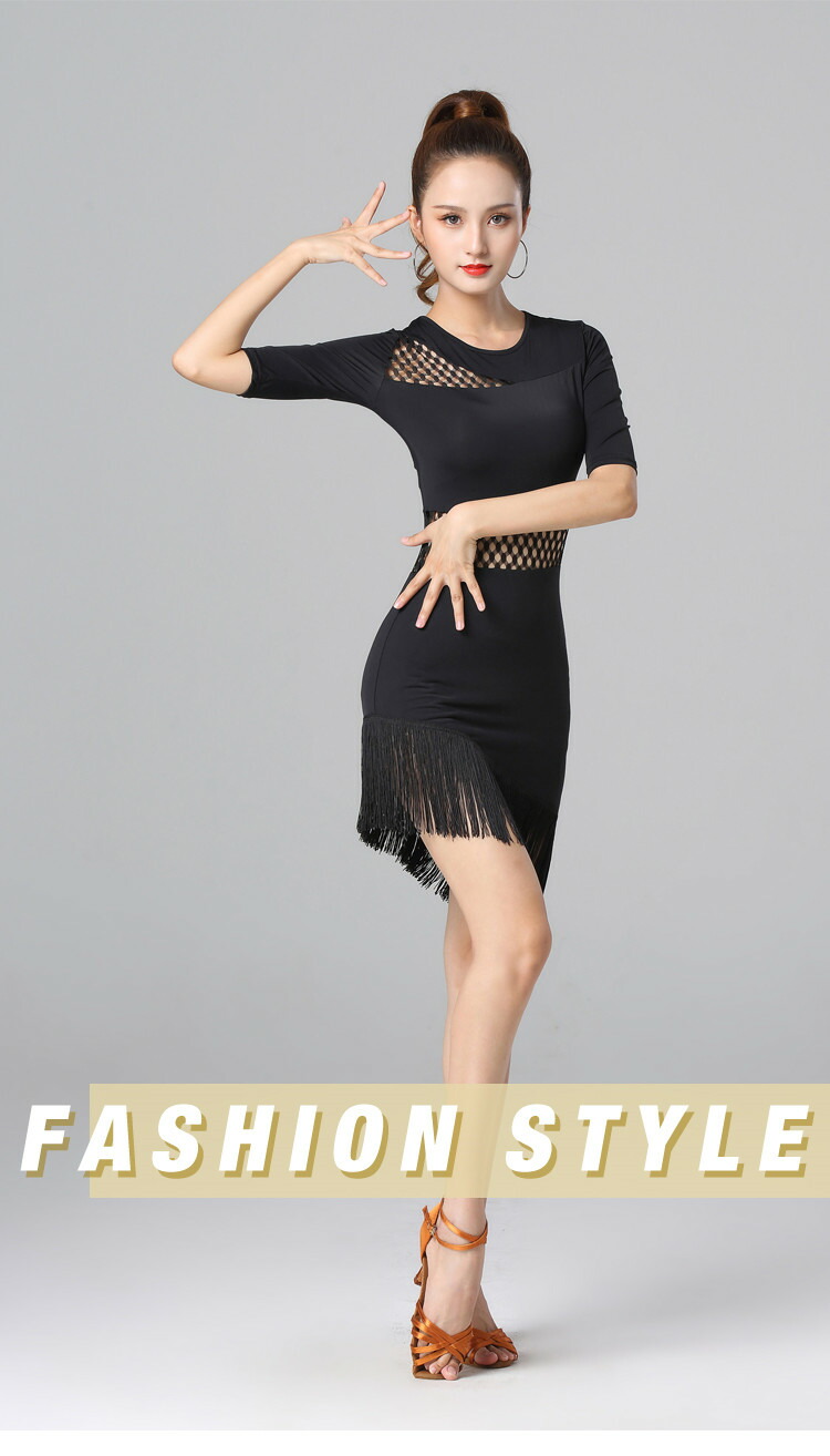 楽天市場】社交ダンス衣装 ラテンドレス 黒 レディース ラテンダンス