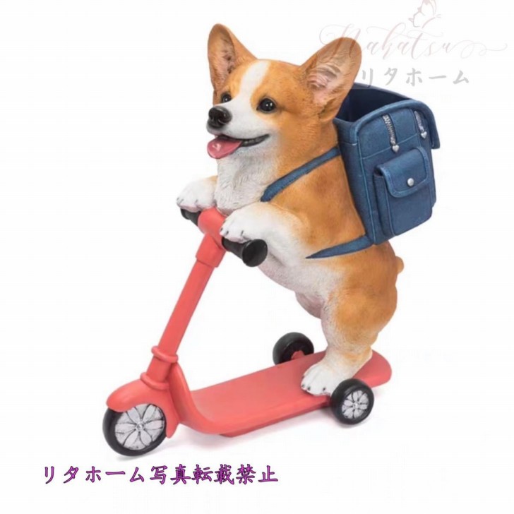 楽天市場】A040796新品 収納 置物 植木鉢 盆栽工芸品 コーギー犬雑貨