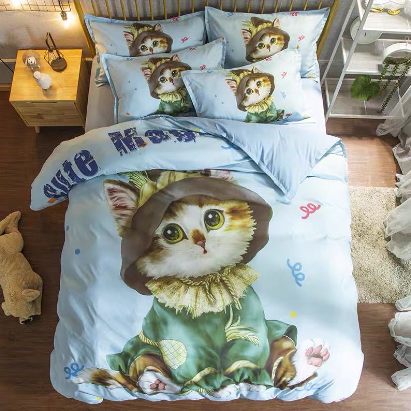 楽天市場】A011065ワイドダブル ベッド用品4点セット ．寝具 ボックス