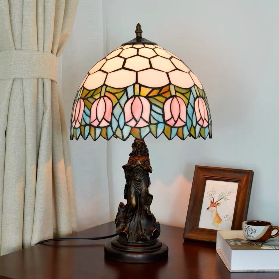 楽天市場】A036375ステンドグラスランプ 卓上スタンド 豪華テーブル
