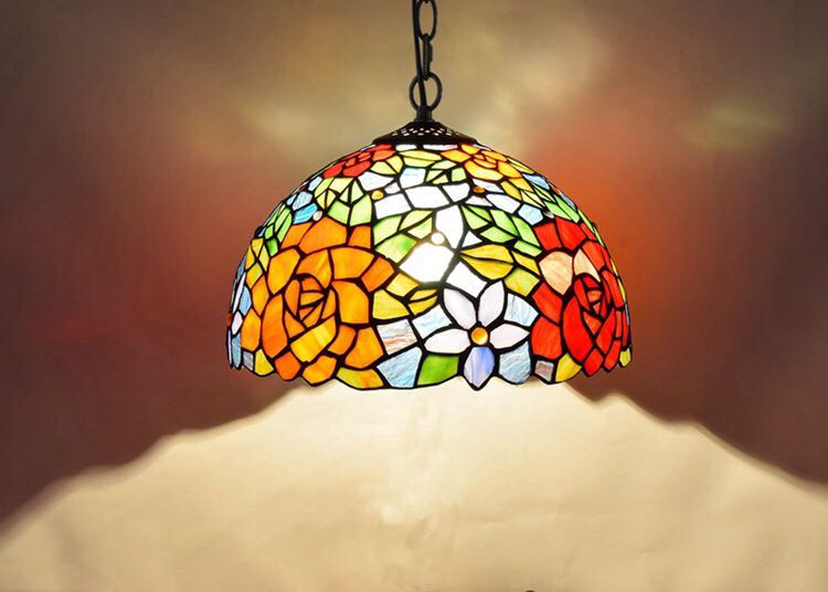 楽天市場】A043726ステンドグラス．ペンダントライト豪華天井照明