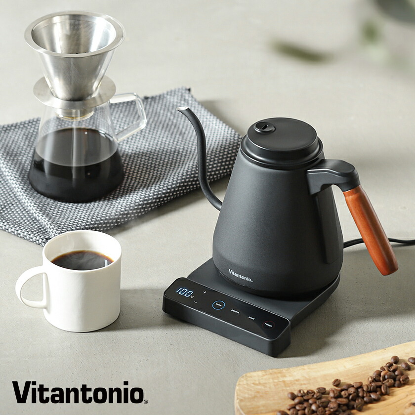 楽天市場】特典付き ビタントニオ バリスタ監修 電気ケトル 温度調節