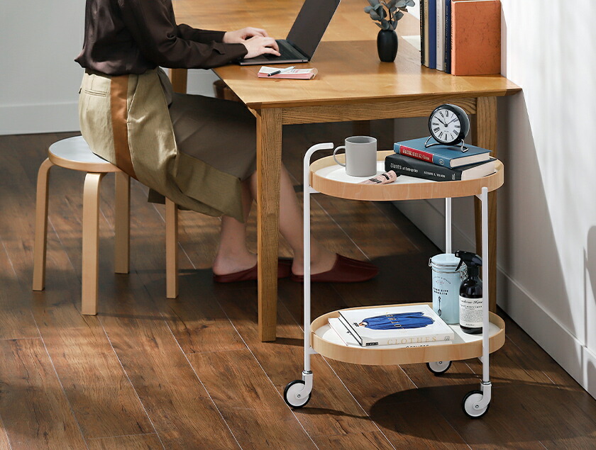 楽天市場】【選べる特典付き】キッチンワゴン 2段 キャスター付き 天板