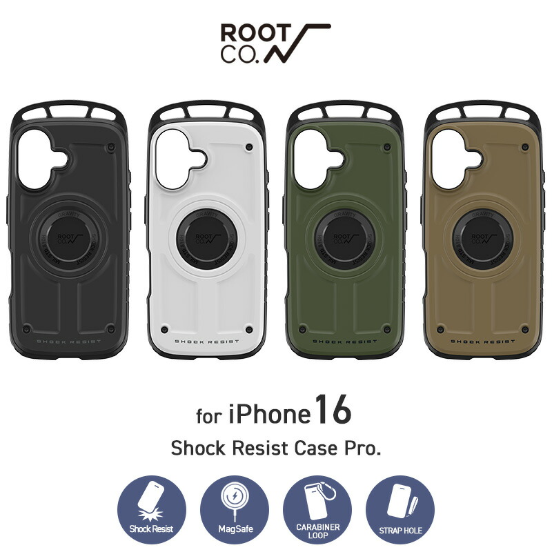 楽天市場】【ROOT CO.】[iPhone16専用]GRAVITY Shock Resist Case Pro