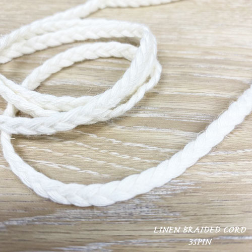 楽天市場】【在庫限り】リネンコード三打/ 三つ編みコードLサイズ（約