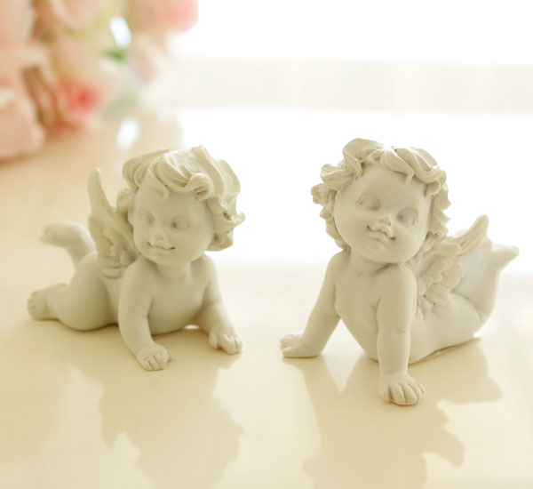 楽天市場】天使 エンジェル 置物 オブジェ ホワイトエンゼル 4点セッ