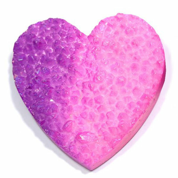 楽天市場】【原石】ハート型 オーロラクラスター (ピンク/パープル