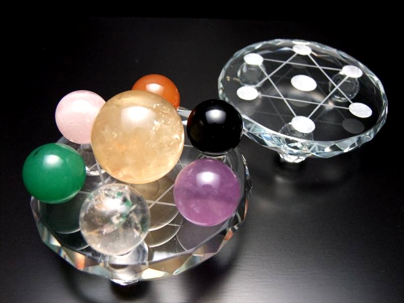 楽天市場】○【高品質ガラス製 七星陣盤セット】大人気丸玉 チャクラ7