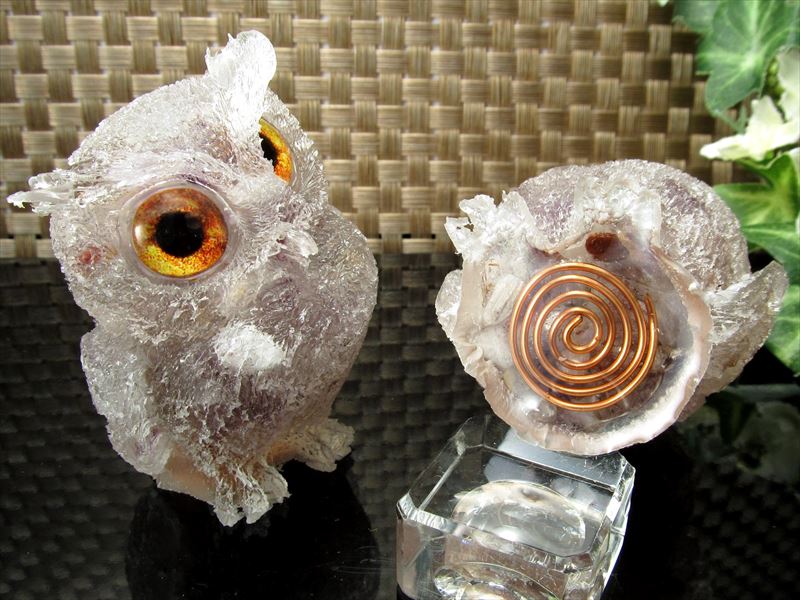 楽天市場】○【スーパーセブンサザレ入り フクロウ型 オルゴナイト】重