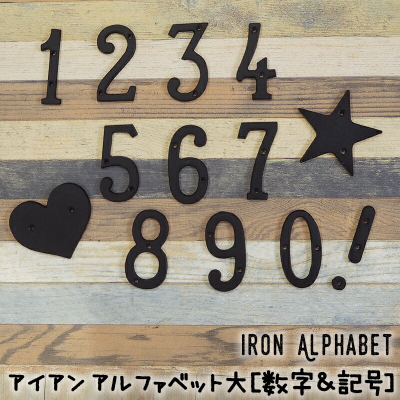 楽天市場】[最大10％OFFクーポンあり]アイアン アルファベット 大 数字