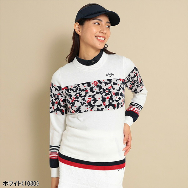 楽天市場】レディース キャロウェイ 長袖 クルーネックニット セーター