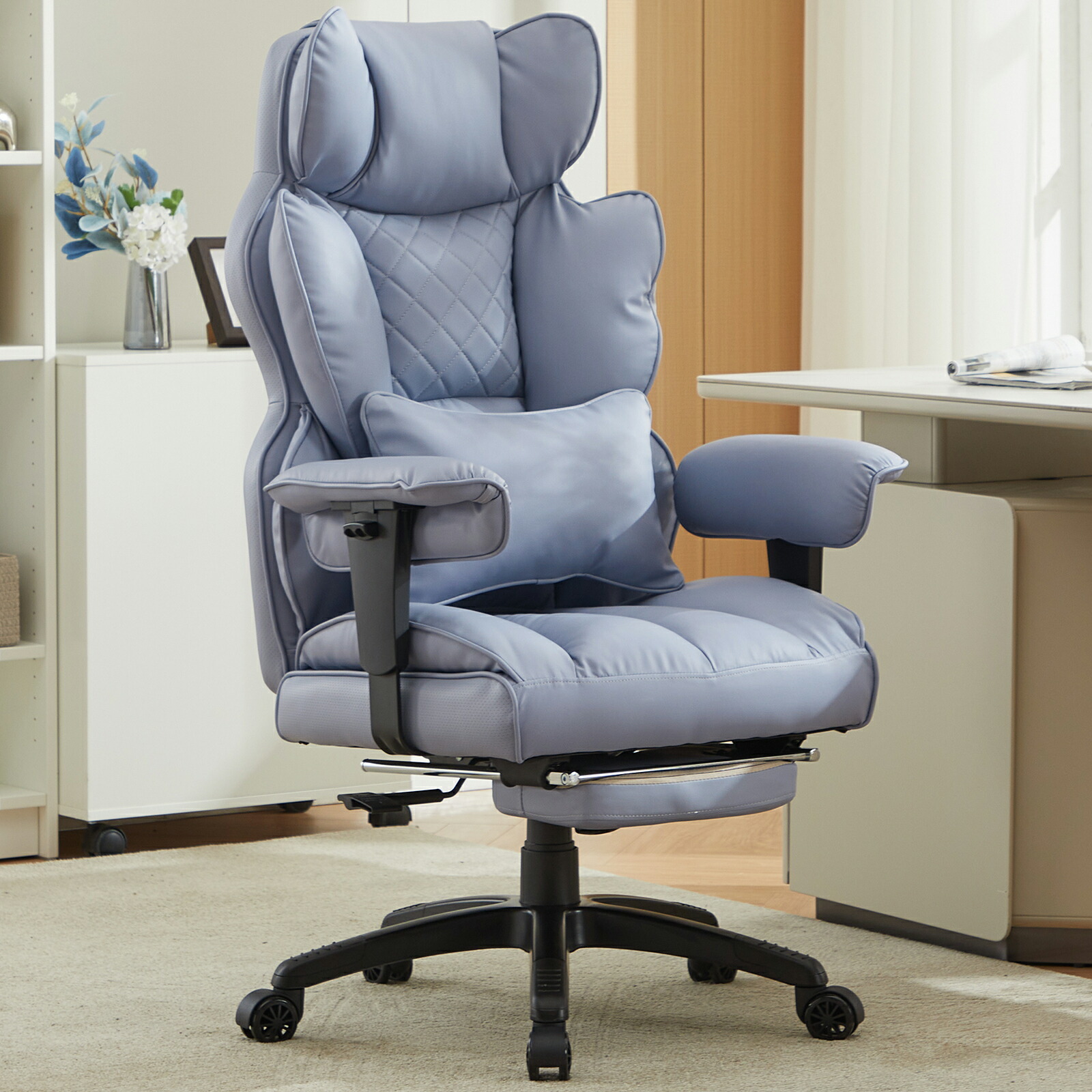 楽天市場】SKYE ゲーミングチェア 広々座面 PUレザー/ファブリック生地