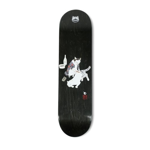 楽天市場】MONMON CATS Tebori Cat Skate Deck Black 8.5