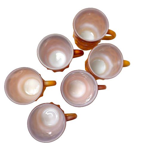 楽天市場】【中古】Fire King Kimberly Orange Tree Holder Set マグ6