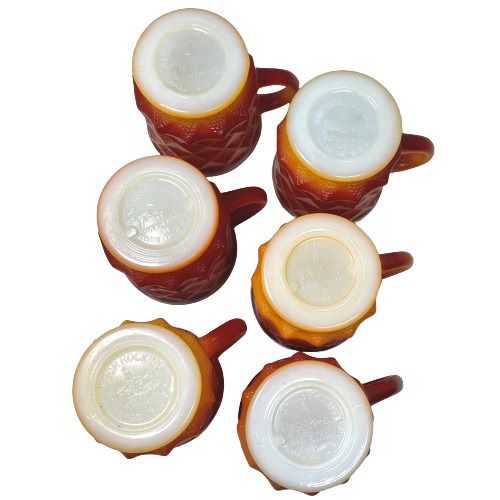 楽天市場】【中古】Fire King Kimberly Orange Tree Holder Set マグ6