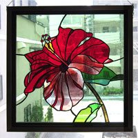 楽天市場】ステンドグラスパネル「ハイビスカス」 : 横浜ステンド