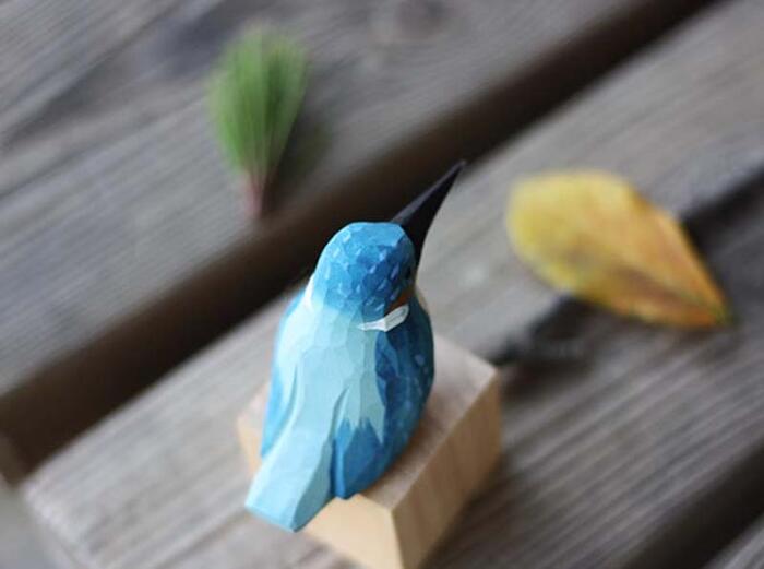 楽天市場】カワセミ オブジェ 手作り 木彫り バード 癒し 小鳥 置き物