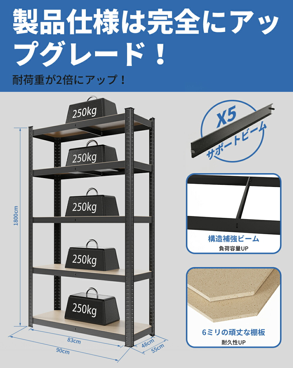 楽天市場】【楽天1位10冠】Alebert スチールラック ラック 奥行40 奥行