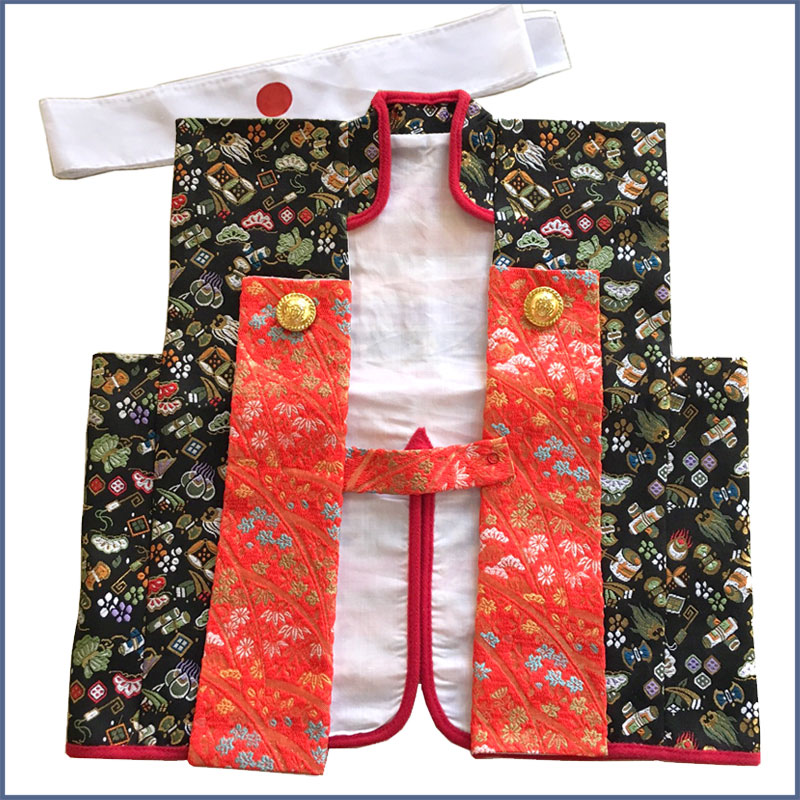 楽天市場】五月人形 着用 陣羽織＋烏帽子セットA 【金襴・宝箱】 端午