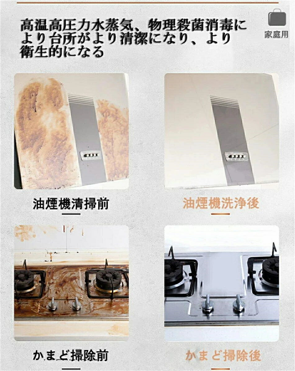 楽天市場】スチームクリーナー 高温 高圧 蒸気洗浄機 高温掃除機