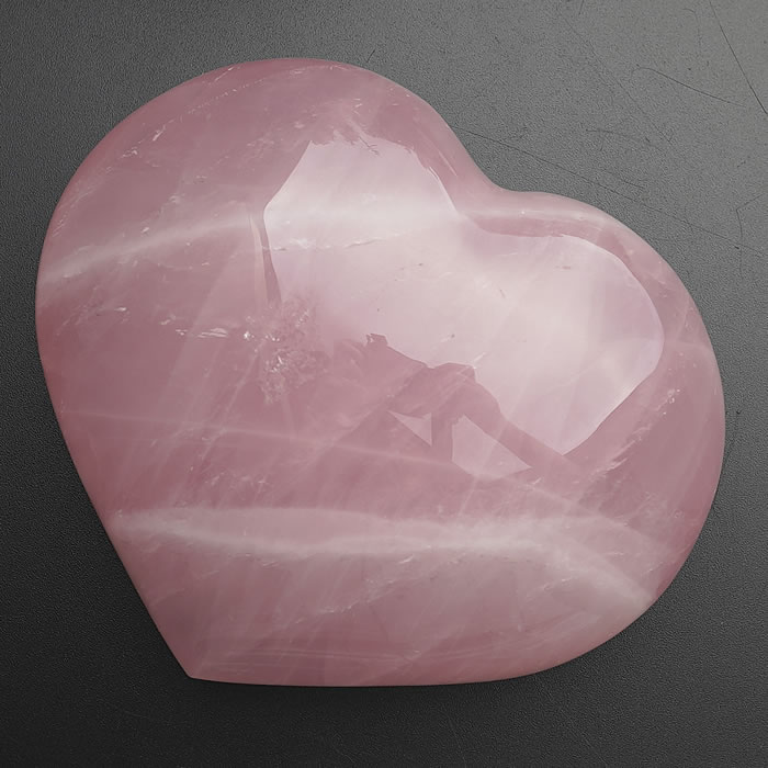 楽天市場】【一点物】大きなハート型ストーン ローズクォーツ ラブ