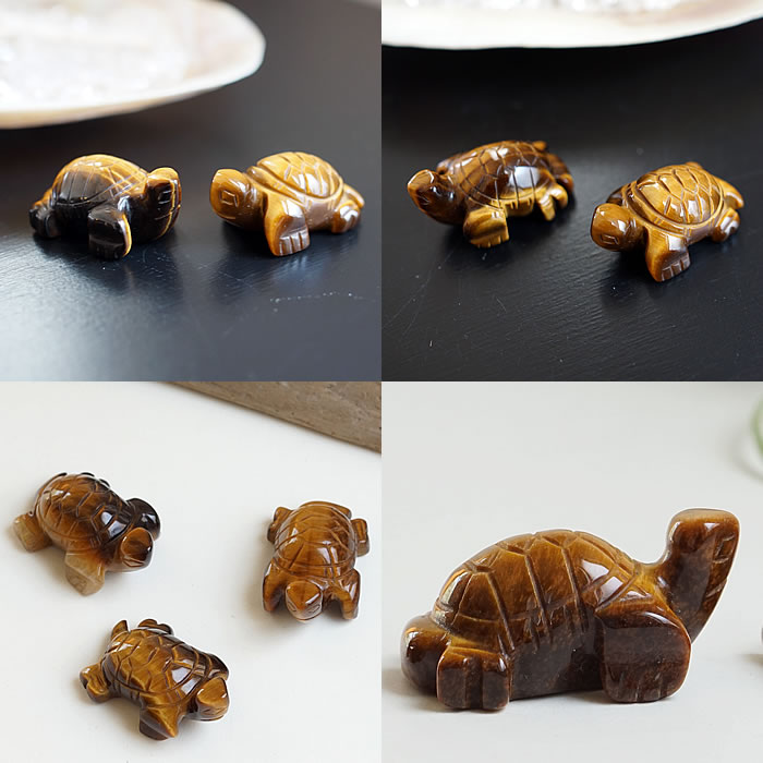 楽天市場】亀 タイガーアイ【風水アイテム・金運アップ】天然石