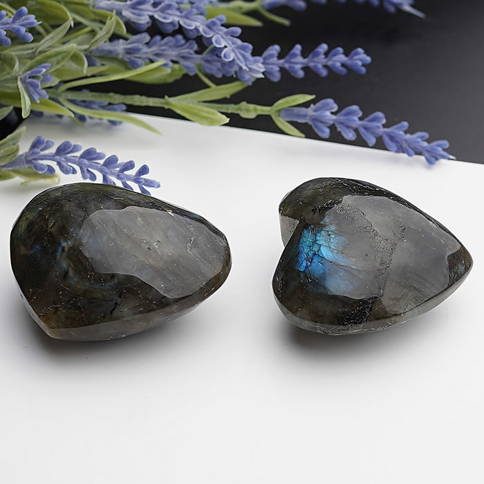 楽天市場】ラブラドライト ハート型 天然石 パワーストーン インテリア