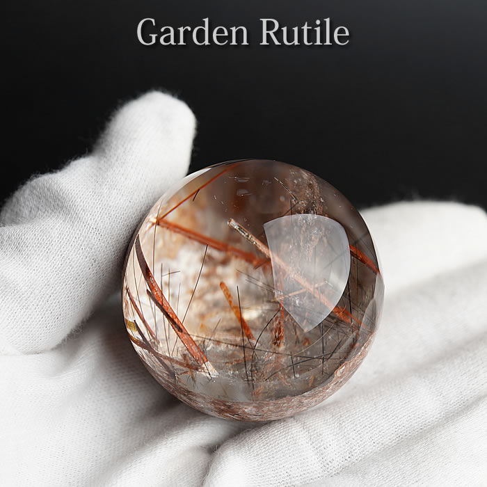 楽天市場】【一点物】【希少】ガーデンルチルクォーツ 丸玉 スフィア