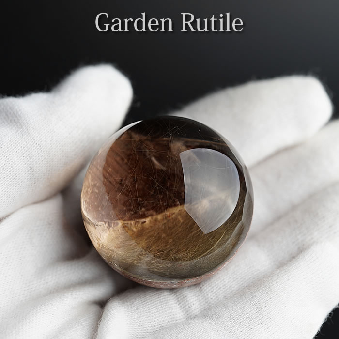 楽天市場】【一点物】【希少】ガーデンルチルクォーツ 丸玉 スフィア