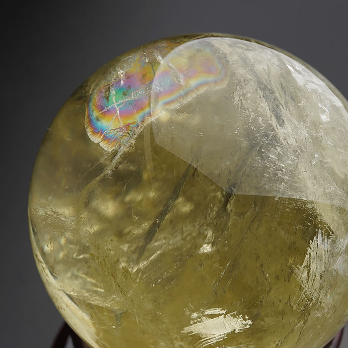 楽天市場】【一点物】【希少】【台座付き】シトリン レインボー入り 約