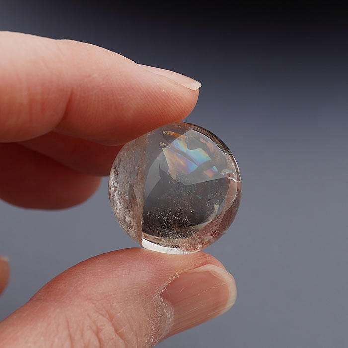 楽天市場】レインボースモーキークォーツ 16～21mm 丸玉 スフィア 穴