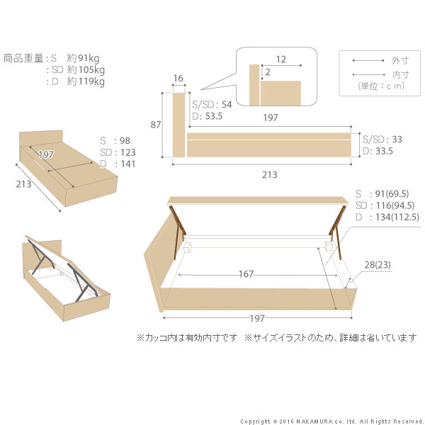 楽天市場】ダブルベッド 日本製 フランスベッド 跳ね上げ横開き ベッド