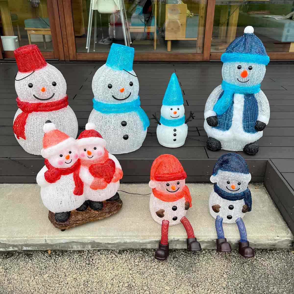 楽天市場】LEDブリリアントモチーフ 青帽子スノーマン 高さ66cm 1台