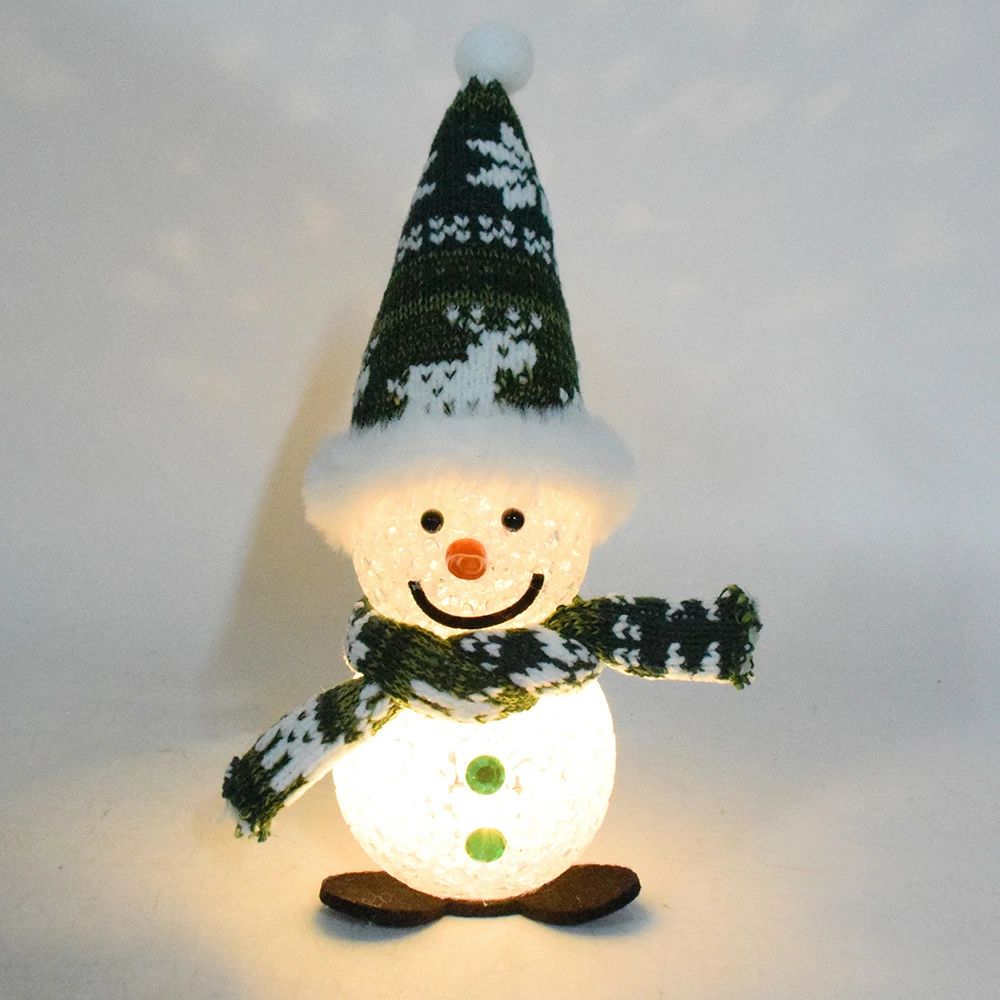 楽天市場】置物ライト 卓上 ライト クリスマス飾り スノーマン 電池式