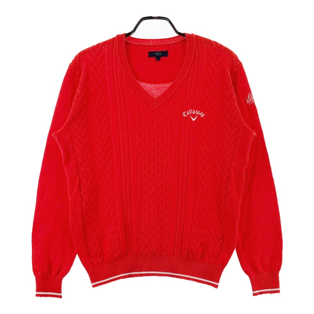 楽天市場】CALLAWAY キャロウェイ Vネック ニットセーター レッド系 L