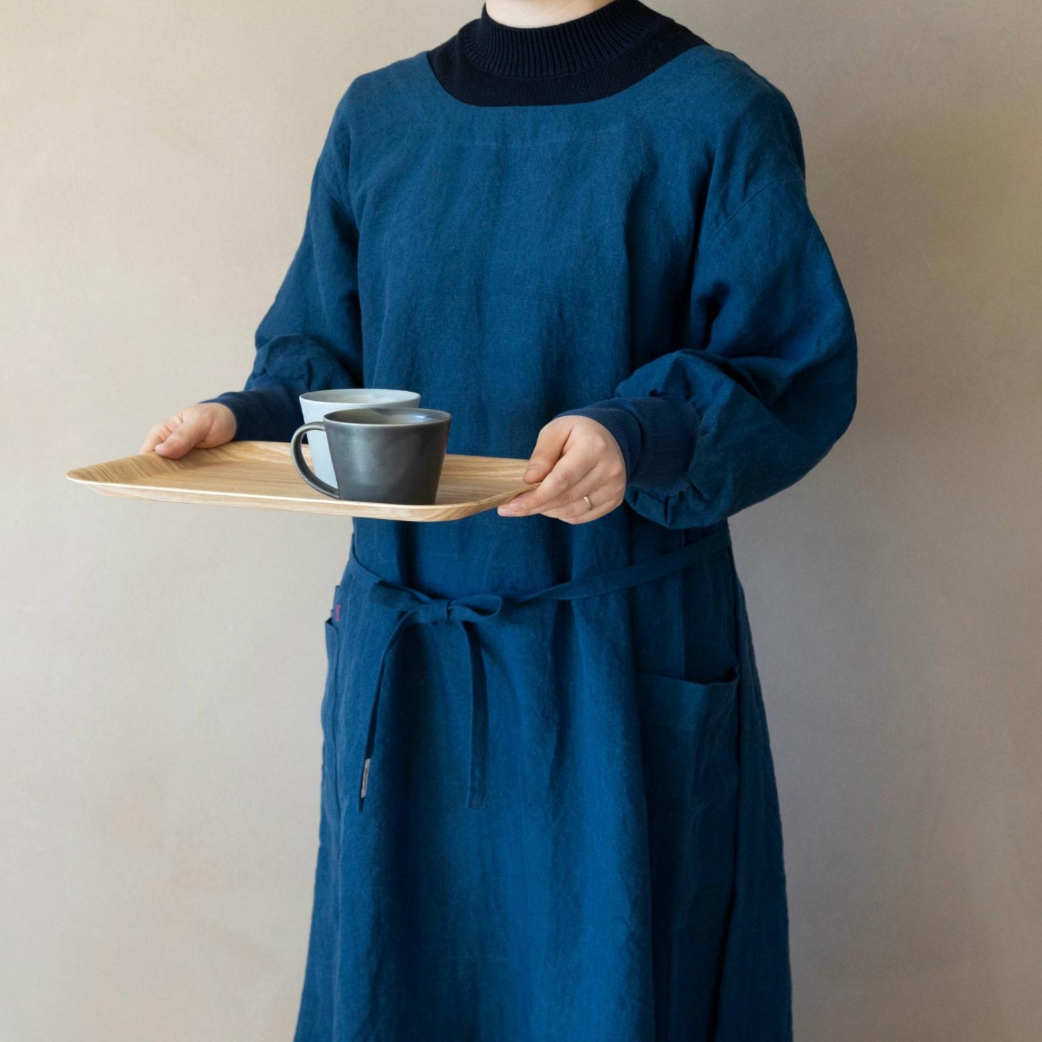 楽天市場】kapoc/割烹着 3rd ネイビーブルー / M : STYLE STORE version.R