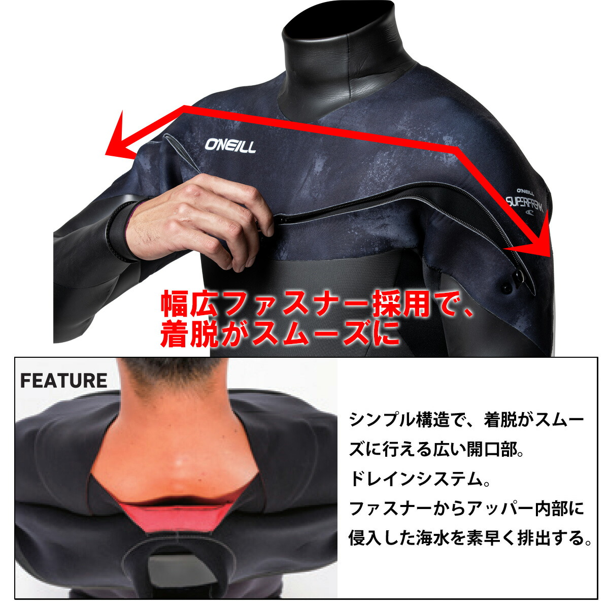 楽天市場】22-23 O'NEILL オニール セミドライ ウェットスーツ