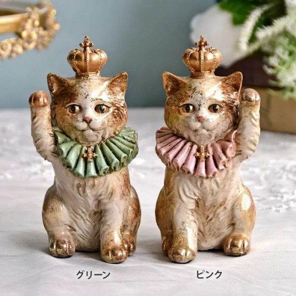 楽天市場】キャットオブジェ 招き猫 2個セット ネコ 置物 猫 オブジェ