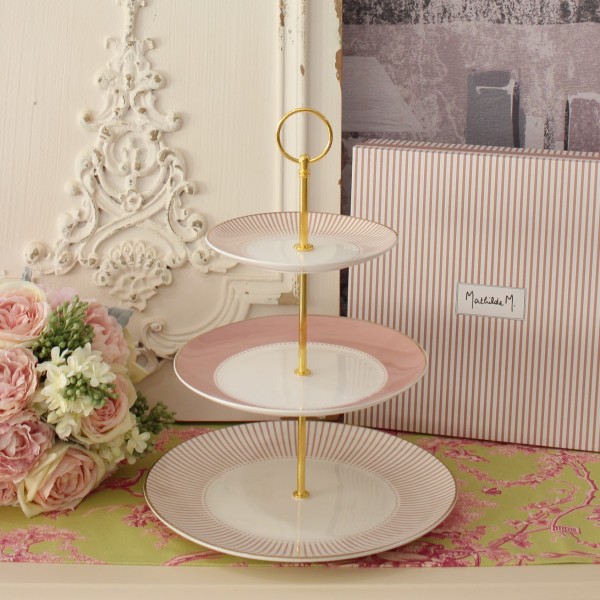 楽天市場】アフタヌーンティースタンド ケーキスタンド 3段 ピンク