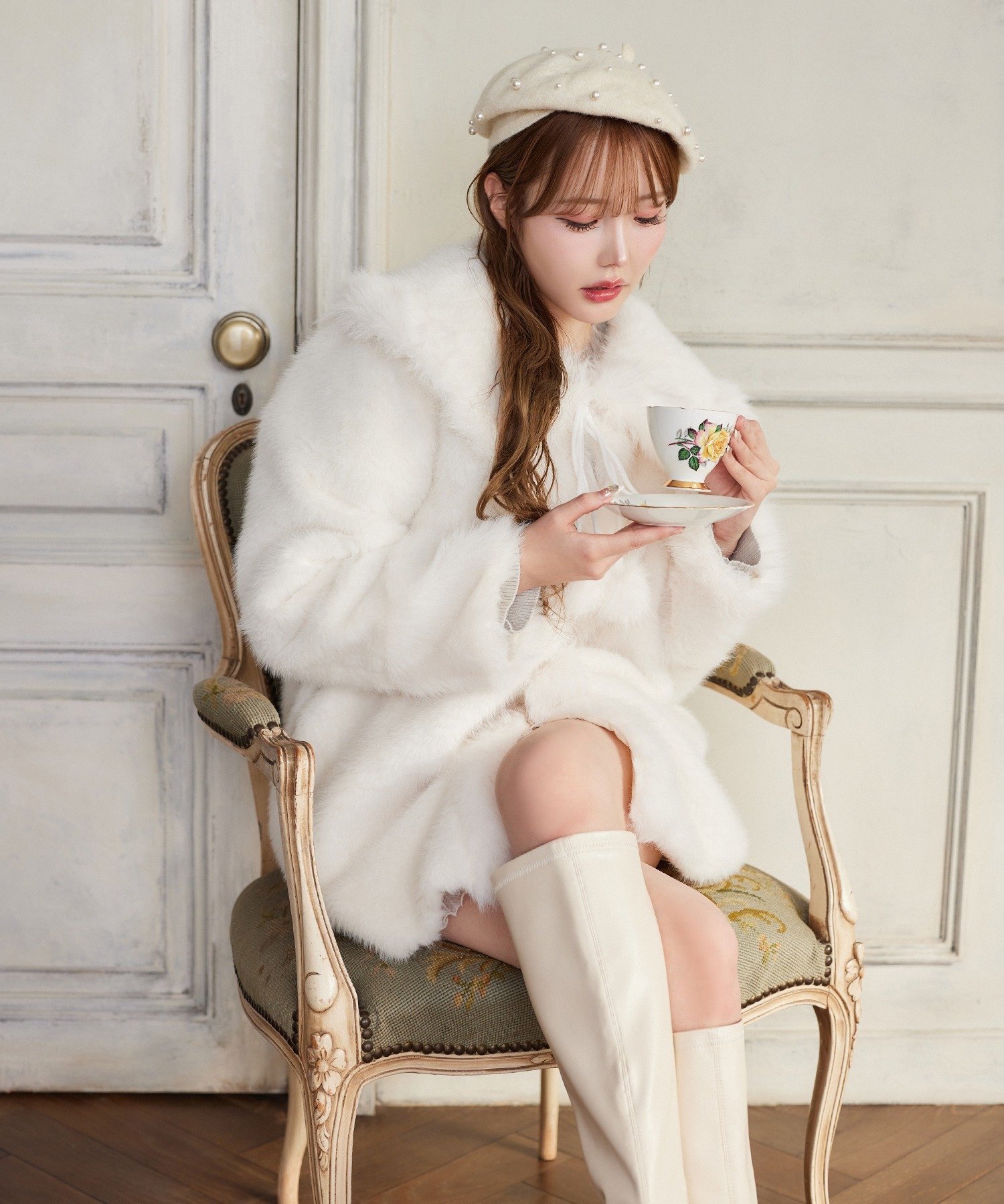 one after another NICE CLAUP｜衿つきファーミドルコート | Rakuten