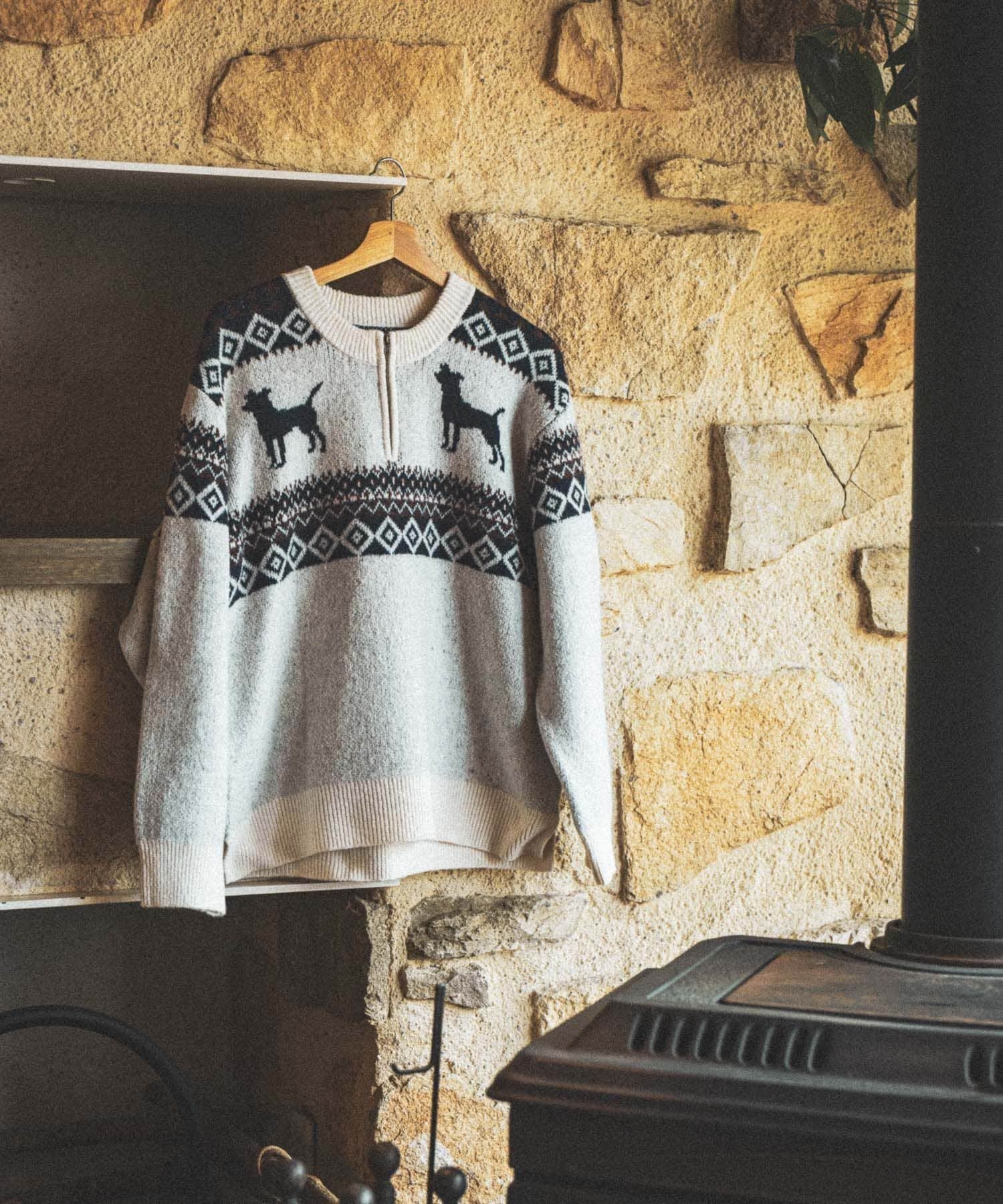 niko and ｜【NASU FARM VILLAGE】ジャガードZIPニットプルオーバー