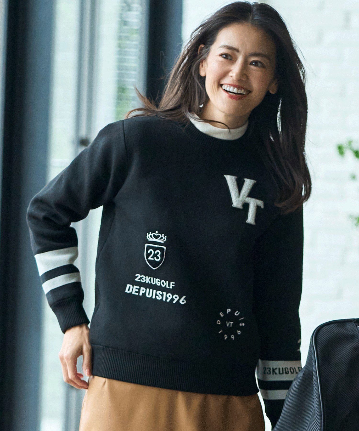 23区GOLF｜【WOMEN】【ウォッシャブル】グラフィックダブルジャガード