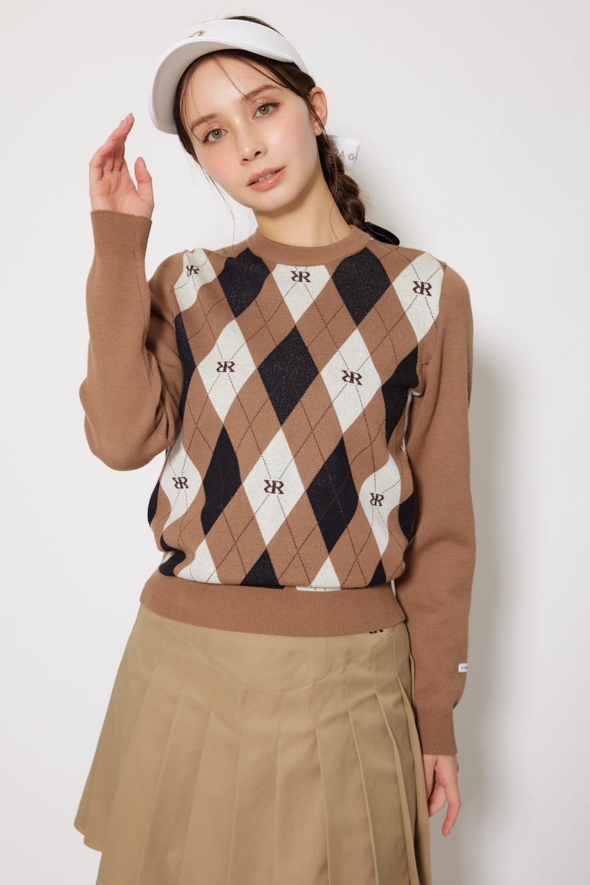 rienda｜【一部店舗・WEB限定】【RIENDA GOLF】アーガイルジャガード