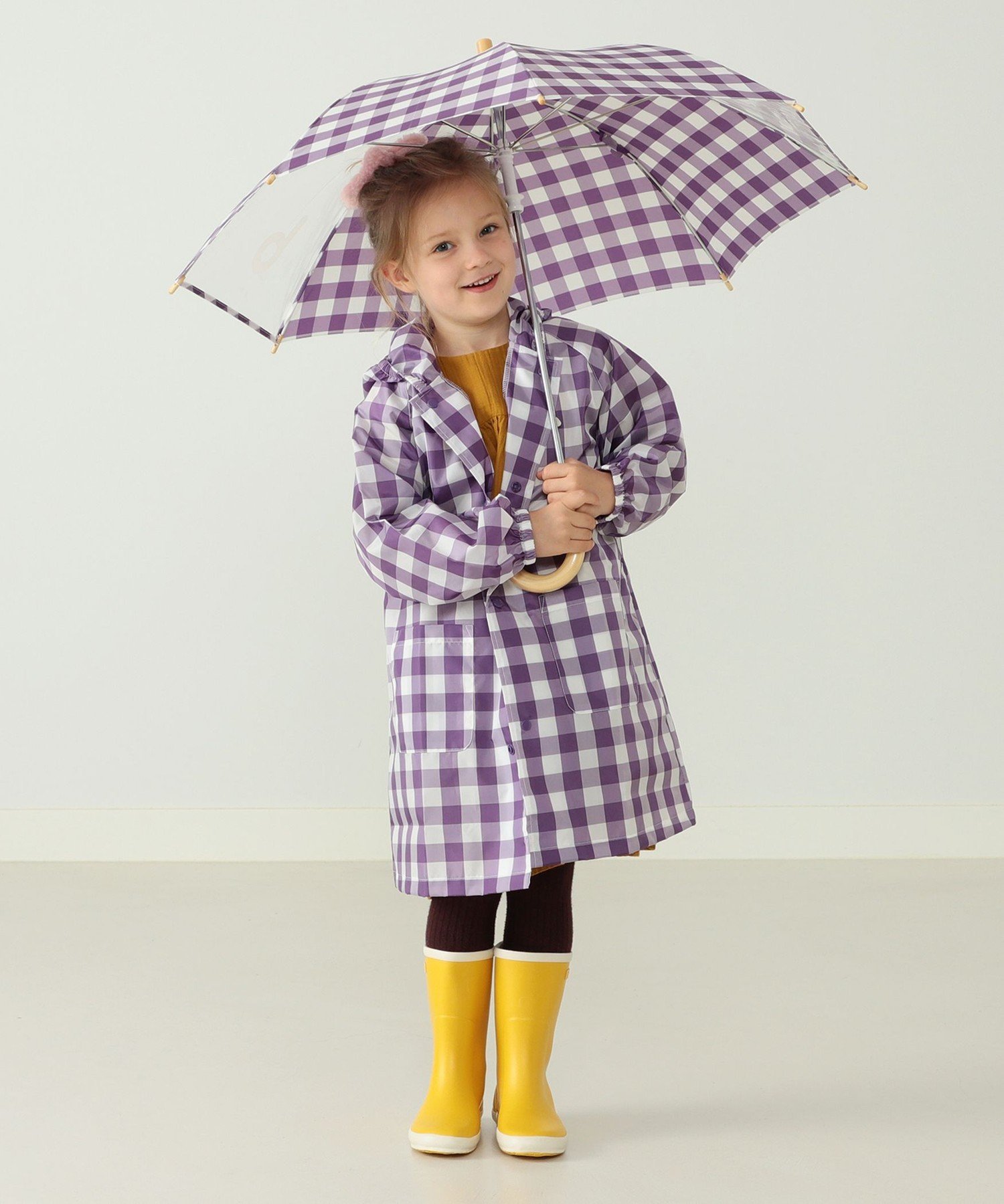 こども ビームス｜ギンガムチェック ランドセル レインコート(90~130cm